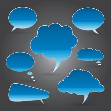 Speech bubble template design Stock Illustration