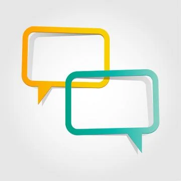 Speech bubble template design Stock Illustration