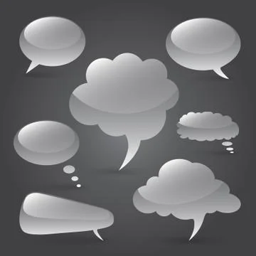 Speech bubble template design Stock Illustration