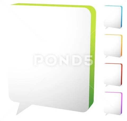 Speech bubble templates with tall space. eps 10 Stock Illustration