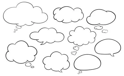 Speech bubble templates on white background Stock Illustration
