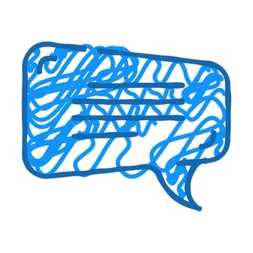 Speech bubble testimonial icon doodle illustration Stock Illustration