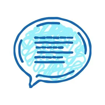 Speech bubble testimonial icon doodle illustration Stock Illustration