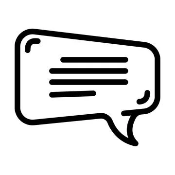 Speech bubble testimonial line icon vector illustration Stock Illustration
