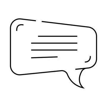 Speech bubble testimonial line icon vector illustration 스톡 일러스트