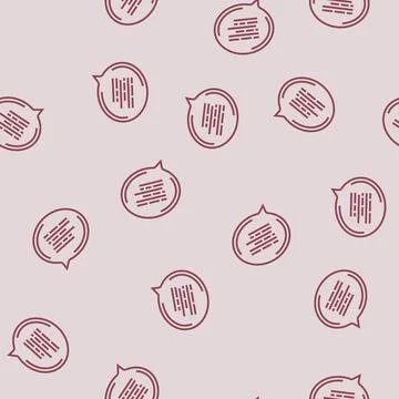 Speech bubble testimonial line seamless pattern Stock Illustration