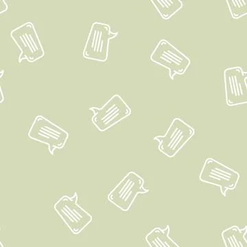 Speech bubble testimonial line vector seamless pattern Stock Illustration