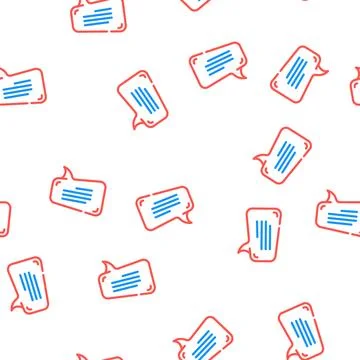 Speech bubble testimonial vector seamless pattern 스톡 일러스트