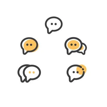 Speech Bubble With Text Lines icon vector Stock Illustration