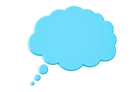 Speech bubble thought, 3D rendering Stock Illustration