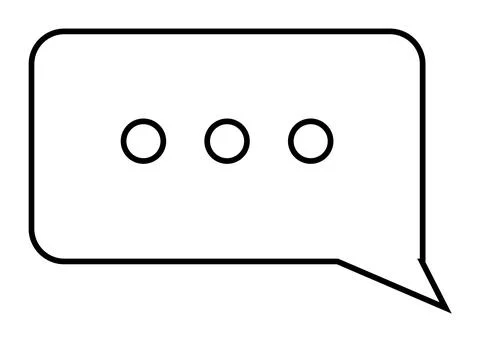 Speech Bubble with Three Dots Symbolizing Text Message or Typing in Minimal.. Stock Illustration