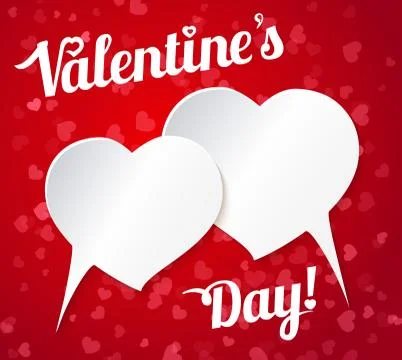 Speech  bubble two heart Stock Illustration