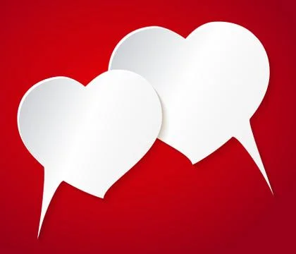 Speech  bubble two heart Stock Illustration
