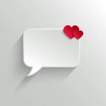 Speech bubble. Valentine's day backround Stock Illustration