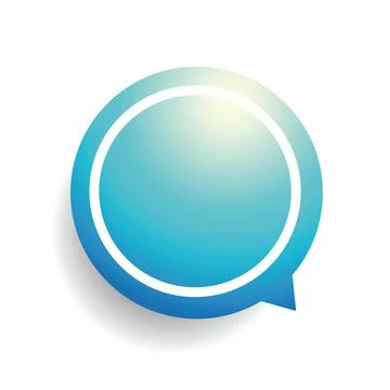 Speech bubble vector blue Stock Illustration