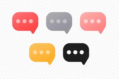 Speech bubble vector design. Message symbol graphic design Stock Illustration