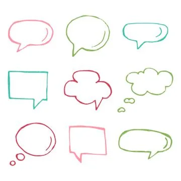 Speech bubble vector icons. Stock Illustration