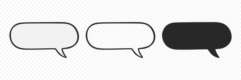 Speech Bubble Vector Set. Speech Bubble Illustration. Chat Bubble Collection Stock Illustration