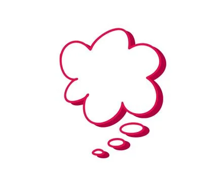 Speech bubble in vibrant red vector, displaying empty center, symbolizing Stock Illustration