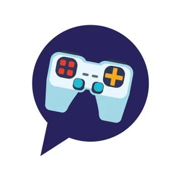 Speech bubble with video game control 스톡 일러스트