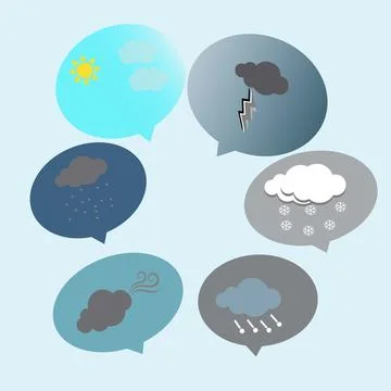 Speech bubble weather Stock Illustration