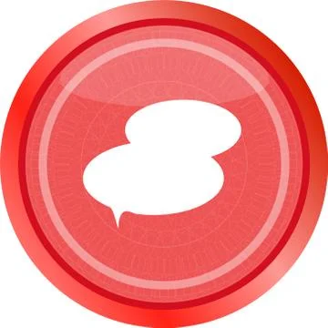 Speech bubble web app button icon . Flat sign isolated on white background. s 스톡 일러스트