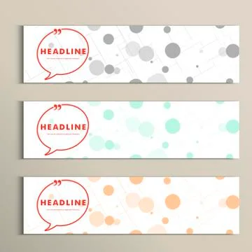 Speech bubble on white background with circles Stock Illustration