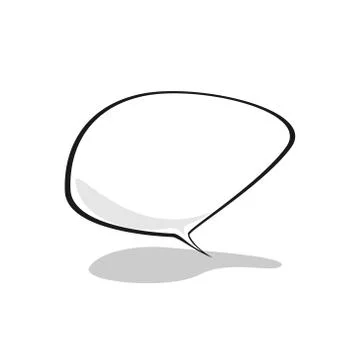Speech Bubble on a White Background Stock Illustration