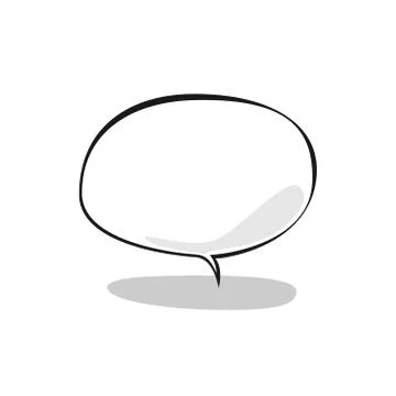 Speech Bubble on a White Background Stock Illustration
