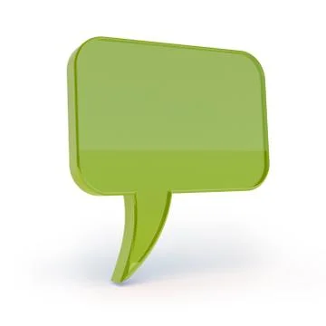 Speech bubble on white Stock-Illustration