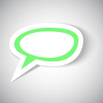 Speech bubble white, with one more inside. Stock Illustration