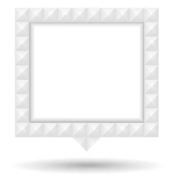 Speech Bubble with White Textured Border Stock Illustration