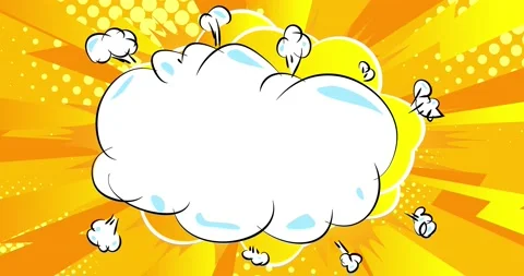 Speech bubble on yellow pop art background Stock Footage 172460182