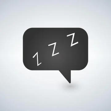 Speech bubble with zzz logo. simple flat style trend modern logotype graphic  Illustrazione stock