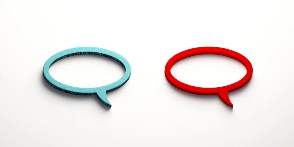 Speech Bubbles. 3D Render Illustration Stock Illustration