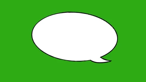 Speech bubbles animated on green screen, set of five animated bubbles Stock Footage 297995793