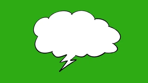 Speech bubbles animated on green screen, set of five animated bubbles Stock Footage 297995799