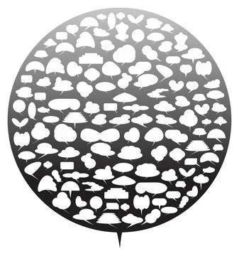 Speech bubbles art collection Stock-Illustration