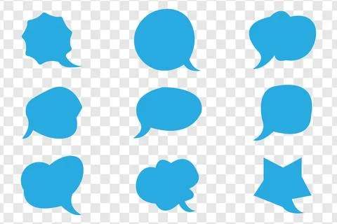 Speech bubbles in blue gradient design. イラスト素材