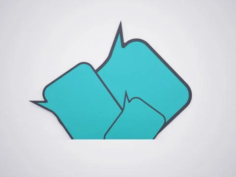 Speech bubbles blue rendered Illustrazione stock