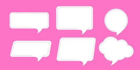 Speech bubbles cartoon set Stock Illustration