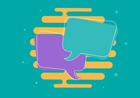 Speech bubbles. Chat bot concept. Virtual assistance elements. Vector illustr Stock Illustration
