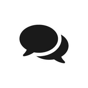 Speech bubbles chat icon isolated on white background. Dialogue symbol. Vecto Stock Illustration