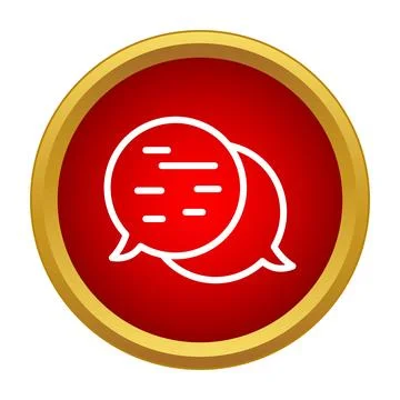 Speech bubbles chat icon representing conversation messaging Stock Illustration