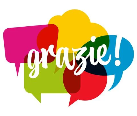 Speech bubbles cloud with text thanks Stock Illustration