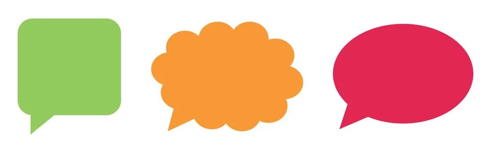 Speech bubbles color vector image Illustrazione stock