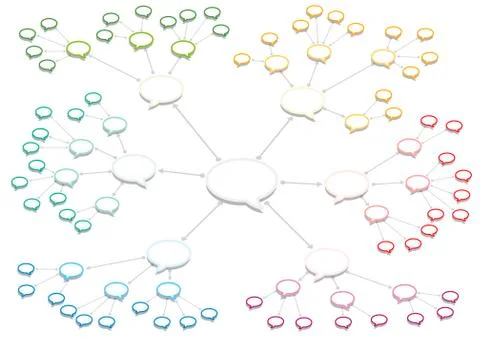 Speech Bubbles Colored Web Pattern Network Illustrazione stock