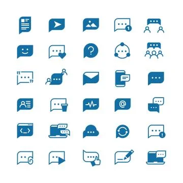 Speech bubbles, communication chat, talk bubble and thinking balloon vector Stock Illustration