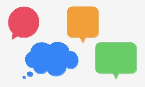 Speech bubbles, communication concept, vector illustration. Stock Illustration