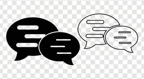 Speech bubbles communication concept vector icon vector Ilustração Stock